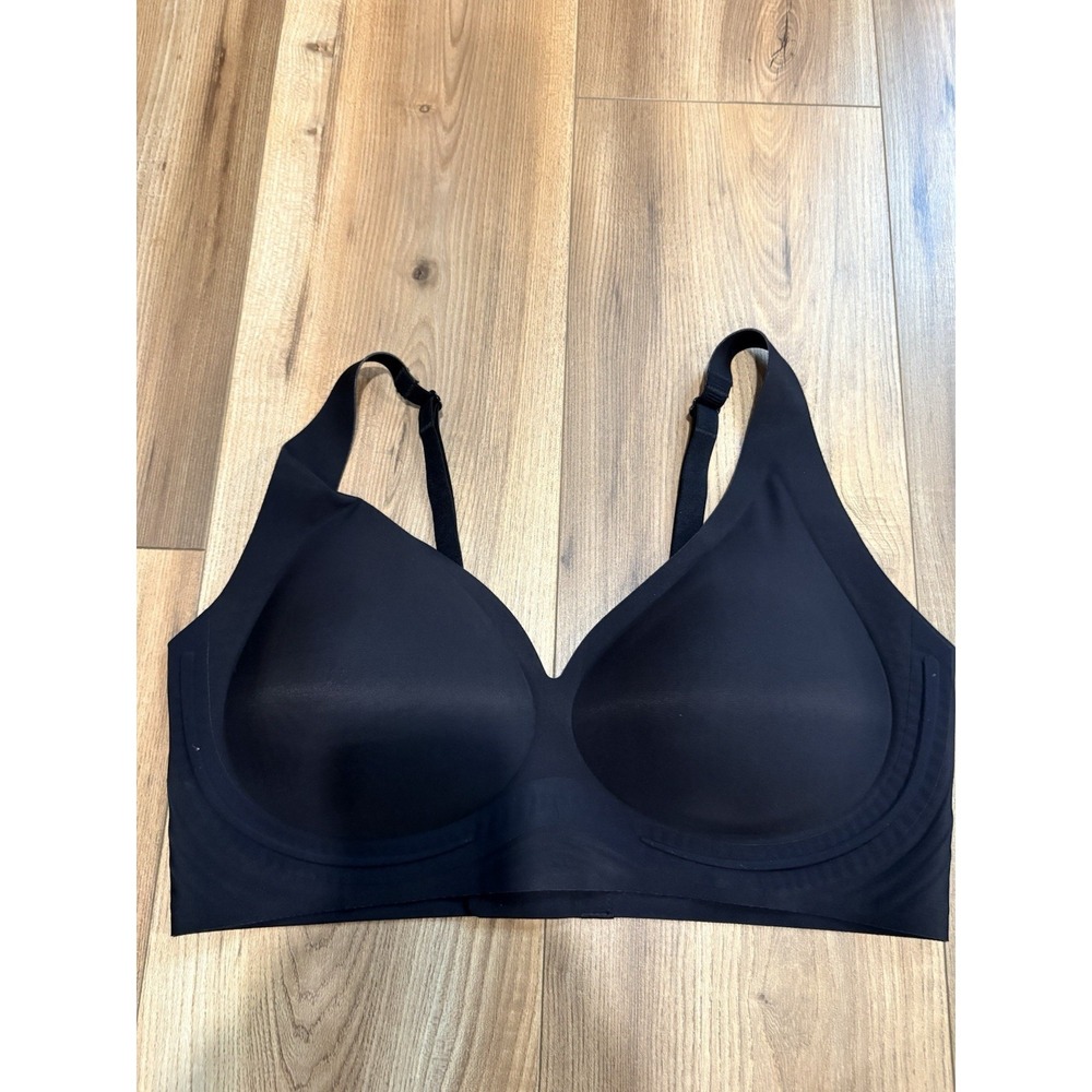 Shecurve Bra Women's XL Black Soft Padded Wireless Comfort Support T-shirt